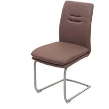 chefgastro Esszimmerstuhl Stoff Braun