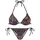 Buffalo Triangel-Bikini Damen schwarz bedruckt Gr.38 Cup C/D