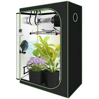 Peviasot Growzelt Komplettset 120x60x180cm – Indoor Hydroponik Zelt inklusive 240W Faltbarer LED Grow Lampe und Vollspektrum Belüftungssystem