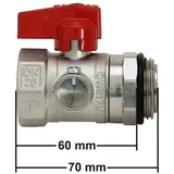 Strasshofer GmbH Kugelhahn-Anschluss-Set PREMIUM für Heizkreisverteiler mit Thermometer