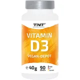 TNT Vitamin D3 Depotkapseln mit Vitamin D3 aus Flechten, 100% vegan 90 Kapseln ohne Geschmack