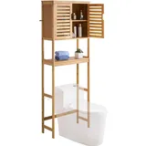 Vevor Toilettenschrank 3-stöckig 65 x 175 cm Natur