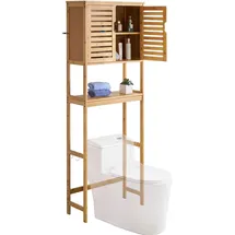 Vevor Toilettenschrank 3-stöckig 65 x 175 cm Natur