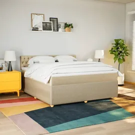 vidaXL Boxspringbett 180 x 200 cm Creme