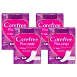 Carefree Slipeinlagen Plus Large mit leichtem Duft (48 Stück), super saugstarke & extra breite Slipeinlagen, um Flüssigkeiten sofort einzuschließen, Größe Large (Packung mit 4)