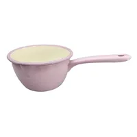 Linoows Kasserolle, Stieltopf, Kochtopf pastell rosa