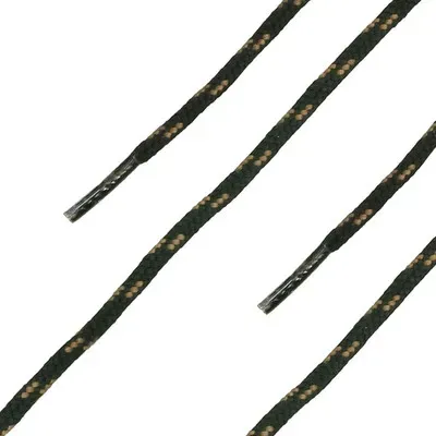 Schnürsenkel rund schwarz-braun, Größe 130 - schwarz-braun