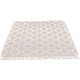 TOM TAILOR Teppich »Colored Macrame«, rechteckig, Handweb Teppich, reine Wolle, handgewebt, mit Fransen, Scandi Design, beige
