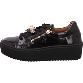 Gabor Damen Low-Top Sneaker Schwarz/Gold 44