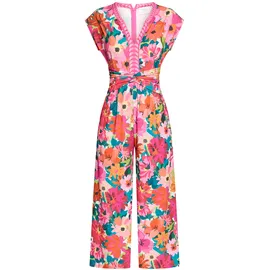 Vera Mont Damen mit Blumenprint 40, Yellow/Pink - 40W