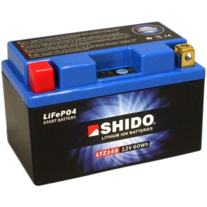Motorrad Batterie Shido Lithium LTZ14S / YTZ14S, 12V/11,2AH (Maße: 150x87x110)