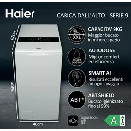 Haier HW90-BPD13386U-S Waschmaschine (9 kg, 1300 U/min)