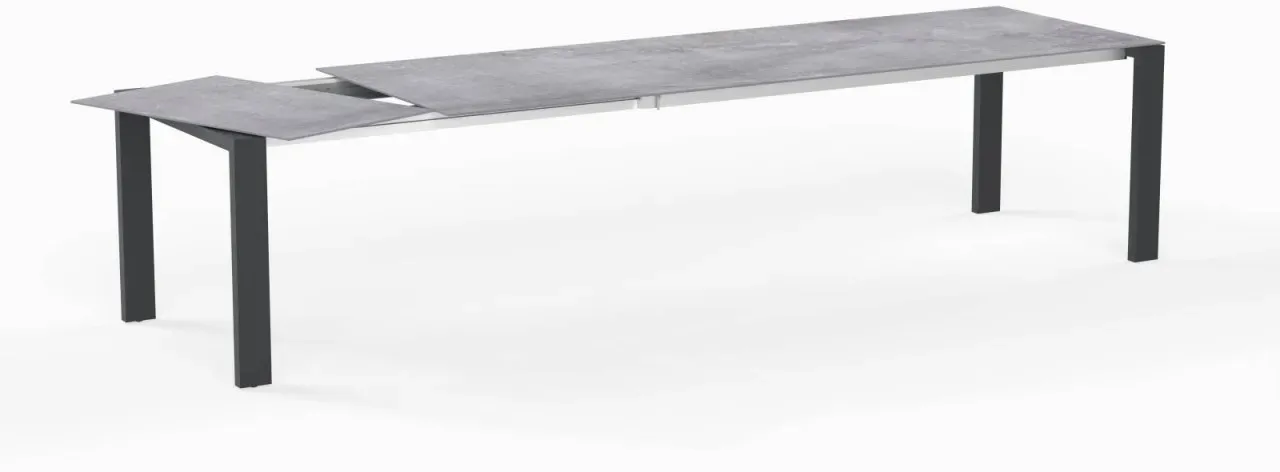 Auszugstisch Oslo anthrazit - 210/270/330 x 95 cm 2x Einlegeplatte Keramik ossido