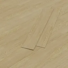 Hago HAGO24 Klebevinylboden 2,23m2 Eiche Natur Braun Bodenbelag Laminat Holzmusterung 2mm Dicke Wasserresistent PVC 16 Planken Feuchtraumgeeignet