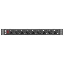 LANBERG PDU Steckdosenleiste 3 m Schwarz/Grau 9 St.