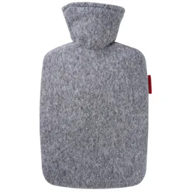 Hugo Frosch Wärmflasche Klassik 1,8 l mit Strickbezug Filzoptik grau-melange