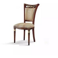 JVmoebel Esszimmerstuhl Beige Stuhl Holz Italienische Möbel Esszimmer Luxus Design Echtholz (1 St), Made in Italy beige