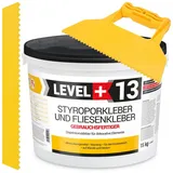 Level + LEVEL+ SET Styroporkleber Dispersionkleber Dekor Deckenplatten L+13 - 15KG + Dreieckzahnspachtel
