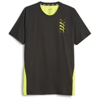 Puma Fit Triblend Ultrabreathe Tee T Shirt, Puma Black-yellow Burst, M