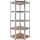 Arebos Eckregal Metall 180 x 70 x 70 cm grau