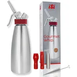 ISI Sahnespender 1 Liter / 1L, Gourmet Whip Plus, aus hochwertigem Edelstahl, Betrieb mit ISI Sahnekapseln, für Sahne, warme und kalte Saucen, Suppen, Espumas und Desserts, 170301