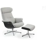 CONFORM Relaxsessel TIMEOUT mit Alu-Fuß, EVITA Soft Grey