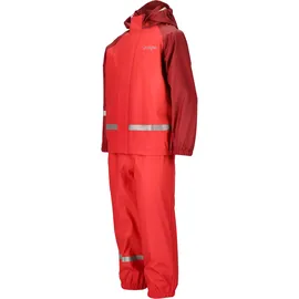 ZigZag Regenanzug "GILBO", Jungen, Gr. 98, rot, 100% Polyester, mehrfarbig, Sportanzüge Regenanzug, mit reflektierenden Elementen