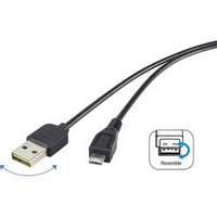 Renkforce USB-Kabel USB 2.0 USB-A Stecker, USB-Micro-B Stecker 1.80m