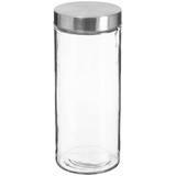 5five simply smart Vorratsdose in silbern - Glas glas deckel edelstahl "nixo" 2l