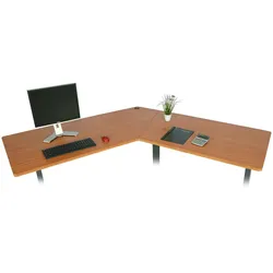 Mendler Tischplatte HWC-D40 für Eck-Schreibtisch, Schreibtischplatte, 120° ~ natur