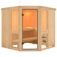Karibu Amelia 2 - Sauna mit Eckeinstieg 68 mm
