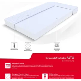 Fdm ALTO Kaltschaummatratze 90 x 200 cm Allergikergeeignet