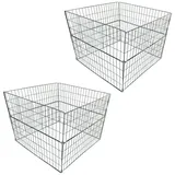 Estexo Drahtgitterkomposter 2er Set 90x90x70 cm Metall Komposter Gartenkomposter Welpenauslauf Tiergehege Grün