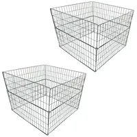 Estexo Drahtgitterkomposter 2er Set 90x90x70 cm Metall Komposter Gartenkomposter Welpenauslauf Tiergehege Grün