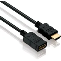 Helos Verlängerung, High Speed HDMI Stecker/Buchse mit Ethernet 1,5m