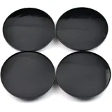 RhinoTuning 4 Stück Satz 80mm Nabendeckel OD 80mm ID 48mm Radkappen Radnabendeckel Nabenabdeckung Kompatibel mit BBS 09.24.410 (Schwarz)