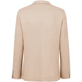 Bugatti Sakko BUGATTI, Herren, Gr. 56, beige (30, beige), 52% Viskose, 29% Polyester, 18% Baumwolle, 1% Elasthan, unifarben, normal, Manschette, Sakkos Sakko, mit Reverskragen und Stretch