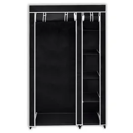 vidaXL Faltbarer Stoffschrank Schwarz 110 x 45 x 175 cm