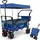 deluxe4home Bollerwagen faltbar mit Dach blau/grau
