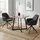 Homestyle4u Esstisch 80 x 76 x 80 cm Eiche schwarz