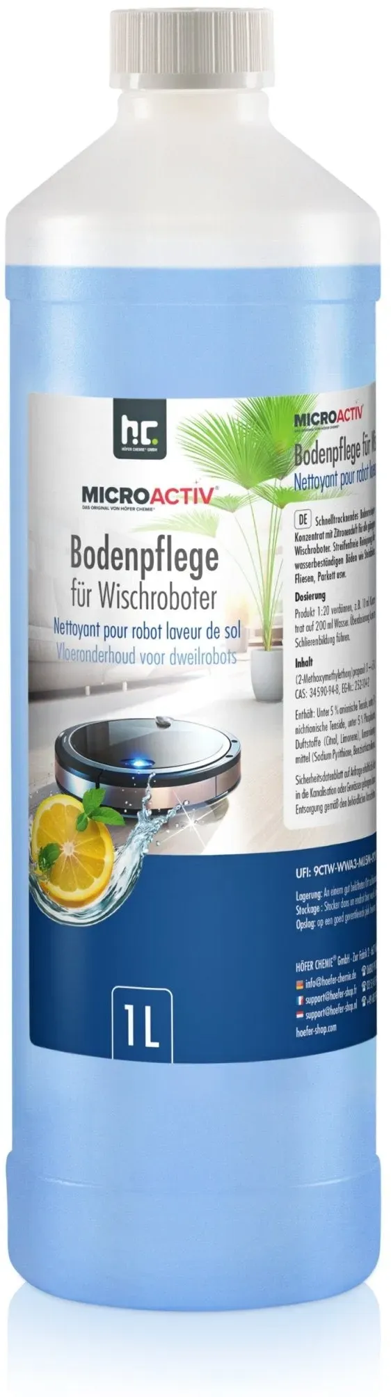 1x 1 L  Nettoyant sol pour robots laveurs