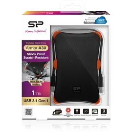 Silicon Power Armor A30 1 TB USB 3.2 schwarz/orange SP010TBPHDA30S3K