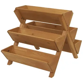 Mendler Pflanztreppe HWC-O15 56 x 56 x 70 cm Braun