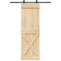 VidaXL Schiebetür mit Beschlag 70x210 cm Massivholz Kiefer
