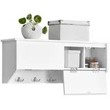 SoBuy Wandgarderobe FHK24 Weiß