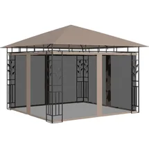 vidaXL Pavillon 3 x 3 m inkl. Moskitonetz Taupe
