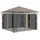 vidaXL Pavillon 3 x 3 m inkl. Moskitonetz Taupe