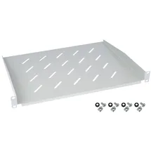 HMF 65499 Fachboden für Serverschrank | 19 Zoll | 1 HE | 350 mm Einbautiefe | Lichtgrau