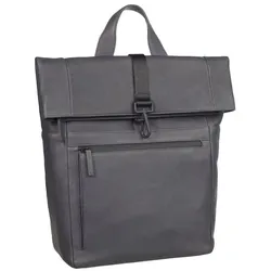 Leonhard Heyden Den Haag Rucksack Leder 40 cm Laptopfach blau