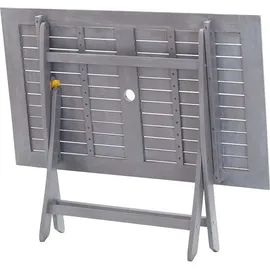vidaXL Garten-Essgruppe 5-tlg. grau klappbar